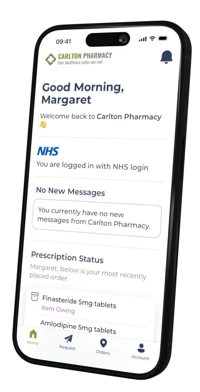 Carlton Pharmacy mobile app screenshot