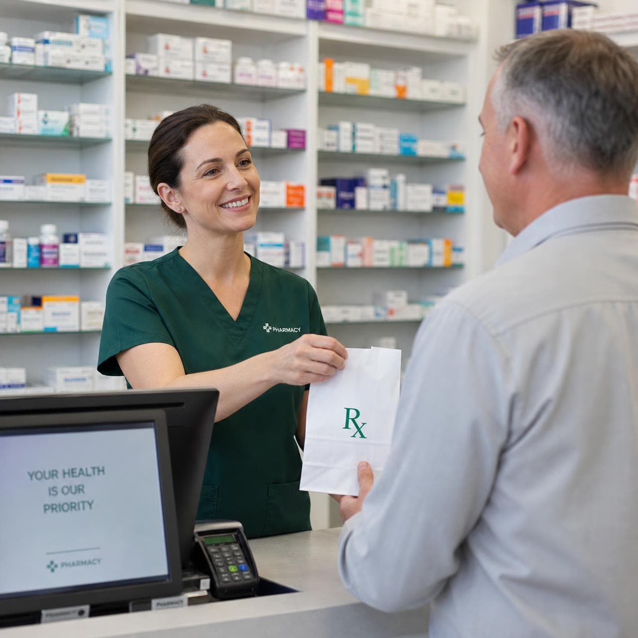 Professional pharmacist ready to assist