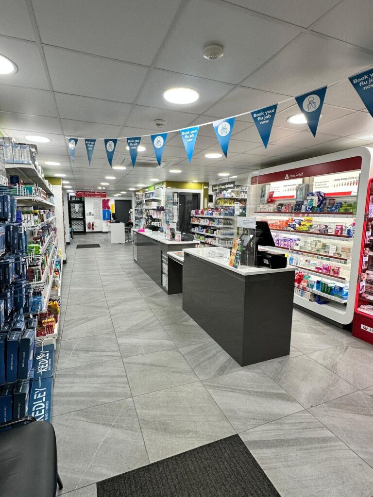 Carlton Pharmacy counter and dispensary area